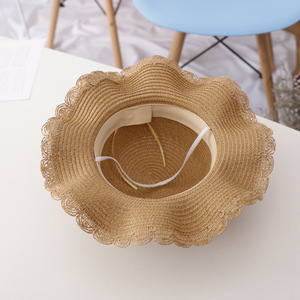 Recién llegado mujer verano sol princesa playa <span class=keywords><strong>sombrero</strong></span> bebé pescador niña <span class=keywords><strong>sombrero</strong></span> de <span class=keywords><strong>paja</strong></span> protección solar lavabo <span class=keywords><strong>sombrero</strong></span> - Product Image 5