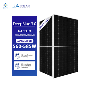 Pannello Solare Mono Ja <span class=keywords><strong>Soler</strong></span> Jam72S30 Lr, Listino Prezzi 560W 565W 570W 575W 580W 585W, Moduli Fotovoltaici Completamente Neri - Product Image 1