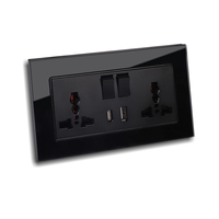 Bingoelec vente en gros maison royaume-uni Double prise électrique universelle avec indicateur USB A + C charge rapide interrupteurs muraux prises