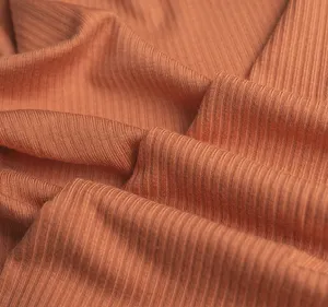 批发面料高级粘胶罗纹200克保暖内衣批发定制人造丝针织面料