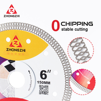 Lame de scie diamantée turbo de 12 pouces (300 mm) pour la découpe de carreaux de céramique et de porcelaine, disque de coupe humide et sec