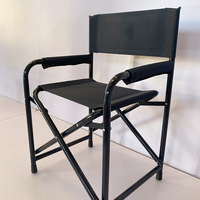 Chaise de directeur innovante à double port, chaises pliantes portables avec structure en acier pour le camping en plein air, la plage, le parc, le jardin, 100 % recyclées