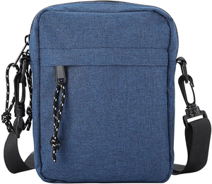 Custom Men's <b>Mini</b> Travel Handbag Durable Nylon Leisure Fashionable Crossbody Strap Sling Waterproof with Zipper Closure - Product Image 1