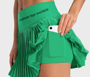 Falda plisada <span class=keywords><strong>de</strong></span> <span class=keywords><strong>moda</strong></span> <span class=keywords><strong>2023</strong></span> para gimnasio, golf y <span class=keywords><strong>tenis</strong></span> con bolsillo, ropa deportiva suave y modesta para señoritas. - Product Image 3