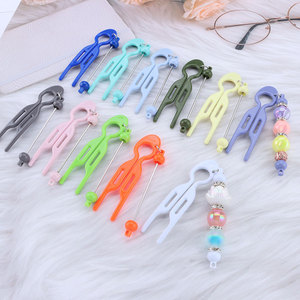 Horquilla para el pelo hecha a mano DIY con cuentas, estilo macaron, horquilla china larga con clip, accesorio para niñas y mujeres - Product Image 1