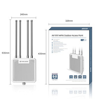 Punto de Acceso Empresarial MWS HW1800L de Alta Potencia WIFI6 AX1800 de Doble Banda Wave2 4x4 MU-MIMO, Router Inalámbrico para Exteriores, Repetidor Mesh