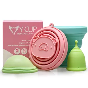 Coupe de stérilisateur menstruel en silicone et étui de stérilisateur de coupe menstruelle propre coupe menstruelle pliante