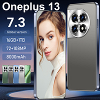 Teléfono Inteligente Android One Plus 13 5G con Pantalla HD de 7.3 Pulgadas, 16GB+1TB, Deca Core, Cámara de 108MP, Doble SIM