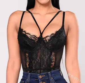 Sfy1198 Ellolace Bodysuit चौग़ा महिलाओं के लिए महिलाओं के लिए सेक्सी Bodysuit फीता Backless Bodys पारदर्शी शरीर Rompers महिलाओं के फीता