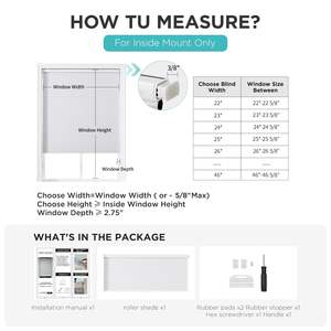 لا توجد أدوات لا يوجد مثقاب للنوافذ الداخلية ، أو للمنزل ، ظلال التعتيم الخلوية اللاسلكية ، - Product Image 6