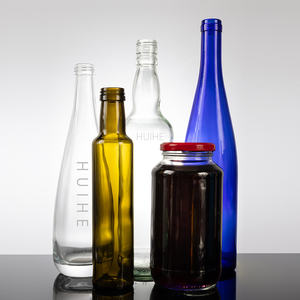 Bouteille en verre personnalisée <span class=keywords><strong>de</strong></span> qualité professionnelle à bon prix, bleu cobalt, ambre, vert foncé, transparente, pour eau, liqueur, huile <span class=keywords><strong>de</strong></span> cuisson - Product Image 1