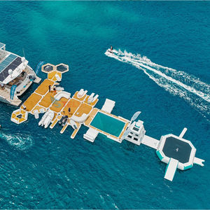 Gota puntada PVC isla flotante inflable Mesa flotante sofá muelle plataforma agua salón balsa inflable Aqua Fun Banas <span class=keywords><strong>barco</strong></span> - Product Image 3