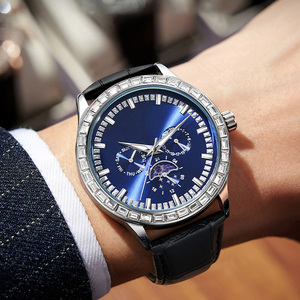 Reloj con Correa de Cuero para Hombre, Precios Bajos, <span class=keywords><strong>Relojes</strong></span> de Lujo a Prueba de Agua, Deportivos, con Logotipo Personalizado, de Cuarzo, Venta al Por Mayor Directa de Fábrica - Product Image 3
