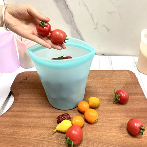 Sacs de conservation alimentaire en silicone de haute qualité, sans BPA, de grande taille (1000 ml), pour garder les aliments frais, emballer les déjeuners et les collations - Product Image 4