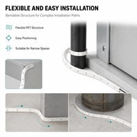 Câble de détection de fuite haute sensibilité, plat, en alliage PET, flexible et découpable, pour la détection d'eau