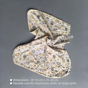 Chiffons en coton super absorbants de couleur claire, idéaux pour le nettoyage, l'absorption de liquides et les tâches de nettoyage générales - Product Image 3