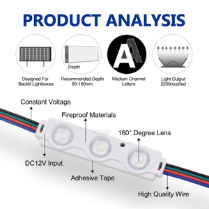 RGB 12V IP67 Waterproof LED Module for Letter Sign <b>Billboard</b> Lightbox - Product Image 2