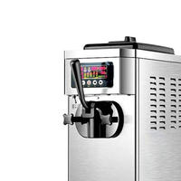 Nieuwe kleine mini softijsmachine met één smaak, van roestvrij staal, stil, voor commercieel gebruik, voor op het aanrecht.