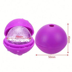 Moule à glaçons sphériques en silicone de qualité alimentaire avec logo personnalisé, facile à démouler, pour activités promotionnelles - Product Image 2