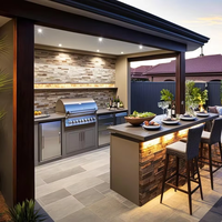 Cuisines extérieures préfabriquées, cuisine extérieure, armoires de cuisine modulaires écologiques pour hôtel