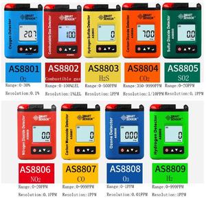Mini detector digital de hidrogênio, sensor inteligente as8809, presilha portátil, detector digital de hidrogênio, h2, monitor de concentração de gás, analisador com alarme - Product Image 5