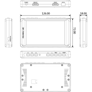 FEELWORLD FW450 4.5 "IPS ออนกล้อง <span class=keywords><strong>DSLR</strong></span> มอนิเตอร์สนาม <span class=keywords><strong>HDMI</strong></span> อินพุต <span class=keywords><strong>HDMI</strong></span> เอาต์พุต HD 1280x720ฟิลด์มอนิเตอร์สำหรับ <span class=keywords><strong>DSLR</strong></span> - Product Image 6