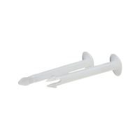 Clip anti-vibration à tige fine en nylon pour cache-amortisseur de boîte à gants de voiture, fixation par rivet à enfoncer, anti-desserrage