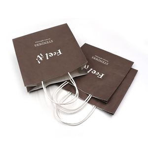 Personalized Logo Printed Gift Shopping Custom Design White Paper Bags Product - Product Image 4