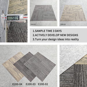पर्यावरण के अनुकूल आधुनिक स्ट्रिप्ड लूप ढेर गैर-पर्ची मध्यम ढेर कालीन टाइल्स 66x66x100 गैर-बुना हुआ समर्थन वाणिज्यिक कार्यालय पीपी - Product Image 3