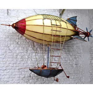 Vintage iron 19th century dirigible large air hangings decorations restaurant bar ceiling decoration