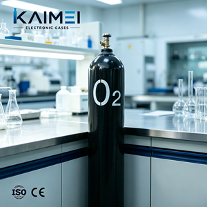 Oxygène gazeux <span class=keywords><strong>O2</strong></span> de haute pureté 99,9999 % (6N), CAS 7782-44-7, qualité électronique, source pour l'oxydation des semi-conducteurs et la fabrication de plaquettes - Product Image 3