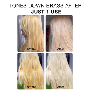 Champú <span class=keywords><strong>profesional</strong></span> con brillo púrpura | Neutraliza los tonos de latón y Amarillo | para cabello rubio, plateado, gris y resaltado - Product Image 2