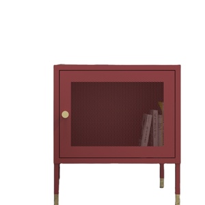 Muebles Huadu, Mesa de Noche de <span class=keywords><strong>Metal</strong></span> para Dormitorio o Sala de Estar, Gabinete de Almacenamiento Pequeño para el Hogar, Mesa Auxiliar de Acero con Patas - Product Image 1