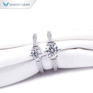 Bague Tianyu en argent sterling 925 avec moissanite 0,5 ct 1 ct, minimaliste, luxe, à porter tous les jours, pour fiançailles, mariage, bijoux pour femmes - Product Image 2