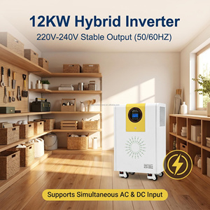 อินเวอร์เตอร์ไฮบริดออลอินวัน 12kW 32kWh พร้อมระบบแบตเตอรี่ LiFePO4 ตัวควบคุมการชาร์จพลังงานแสงอาทิตย์แบบ MPPT จ่ายไฟแบบ Pure Sine Wave - Product Image 4