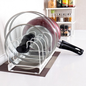 Cucina in metallo espandibile coperchio del vaso supporto Rack Pan Rack armadio organizzatore cucina organizzatore - Product Image 4
