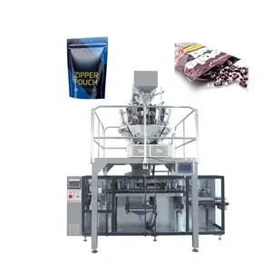 Máquina de embalaje automática para dulces, embalaje de bolsas prefabricadas, multicabezales