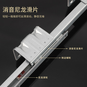 Two Section <b>Drawer</b> <b>Slide</b> 36 In Cold Rolled Steel Soft Closing Hidden Damping Guide Rails - Product Image 4