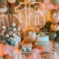 Winbo Rgb Logo lumière numéro personnalisé anniversaire âge néon signe lettres livraison directe signe néon pour fête mariage