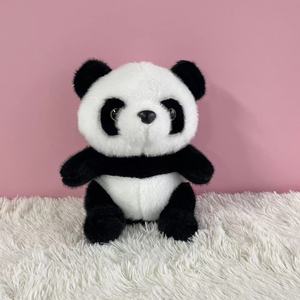 Peluche <span class=keywords><strong>Panda</strong></span> de 20 cm, jouet en peluche personnalisé avec logo sur chemise, divers ensembles, tissu en peluche courte et douce, poupées pour bébés - Product Image 2