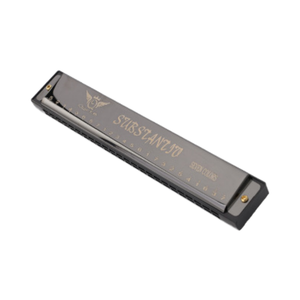 Joueurs professionnels populaires débutants enfants adultes 24 trous trémolo <span class=keywords><strong>Harmonica</strong></span> C ton noir bouche orgue harpe diatonique - Product Image 1