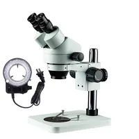 Microscopio Binocular Industrial con Zoom óptico 7x - 45x de China, con luz LED, laboratorio electrónico, prueba de reparación de teléfono móvil