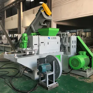 PE PP film squeezing granulator machine/plastic squeezer pelletizer /squeezer dewatering pelletizing machine