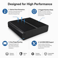 Kotak Aluminium untuk Proyek Elektronik PC Mini Industri, Casing Ekstrusi Aluminium, Desktop Mini ITX, Kotak Aluminium