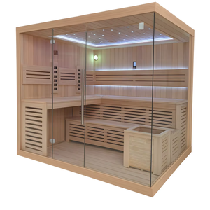 <span class=keywords><strong>Sauna</strong></span> <span class=keywords><strong>extérieur</strong></span> sur mesure en <span class=keywords><strong>bois</strong></span> de grande taille pour jardin, patio, villa, infrarouge, spectre complet, faible EMF, <span class=keywords><strong>sauna</strong></span> électrique traditionnel, fabrication en usine - Product Image 1