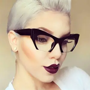 Rose kacamata bingkai Magnet wanita, bingkai kacamata kucing seksi Vintage modis untuk wanita