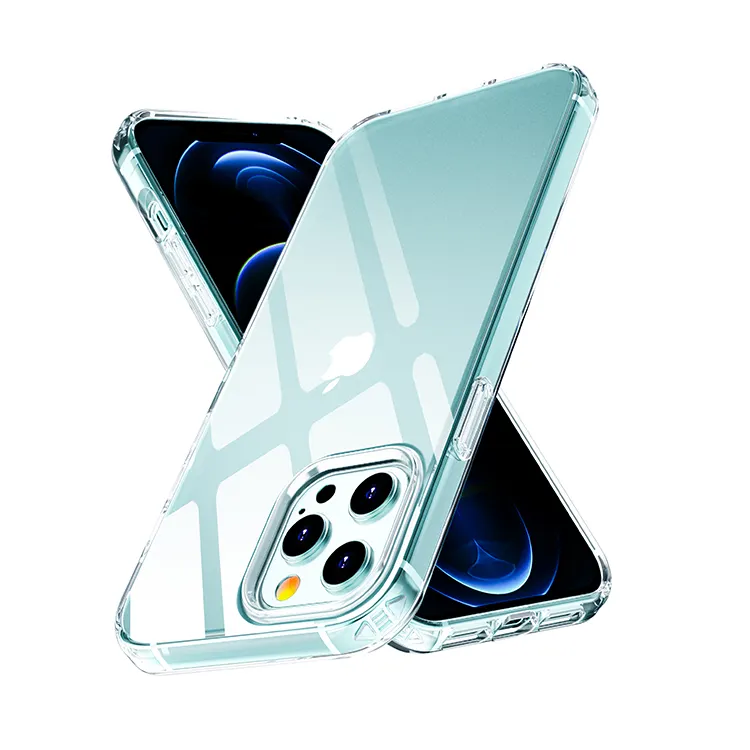Transparent 4 Corner Shockproof Soft TPU Case for iPhone 12 Mini Pro Max Protect Back Cover
