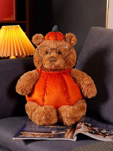 <strong>Pumpkin</strong> Bear Plush Toy Halloween <strong>Teddy</strong> Bear Super Soft PP Cotton Comforter Cute All Ages Kids Girlfriend Valentine's Birthday - Product Image 2