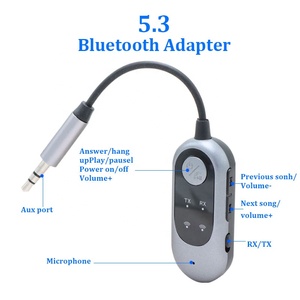 Cho <span class=keywords><strong>Bluetooth</strong></span> 5.3 Adapter Thu phát txrx <span class=keywords><strong>AUX</strong></span> Máy nghe nhạc âm thanh transmitter cho xe gắn sạc sản phẩm cho <span class=keywords><strong>Bluetooth</strong></span> xe - Product Image 2