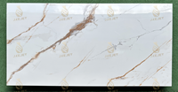 Carrelage mural et de sol pour décoration intérieure Océan Arctique 600x1200 Jaune Brillant Effet Marbre Porcelaine Polie Rustique Antidérapant